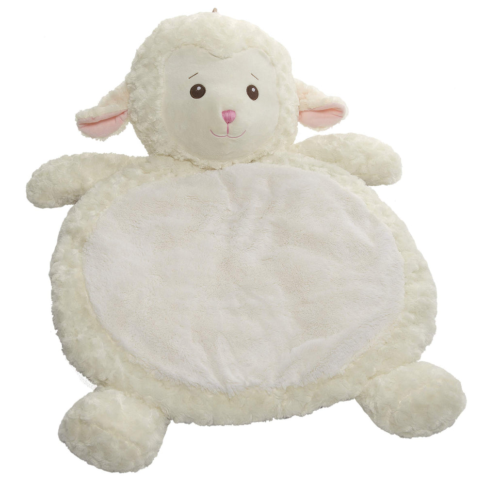 Mary Meyer Bestever Baby Mat Lamb front view offers plush tummy time comfort.