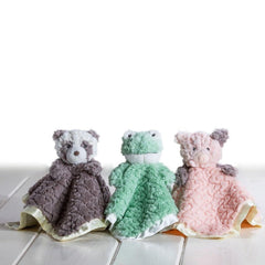 Mary Meyer Putty Nursery Panda nose detail provides a tactile cue for baby exploration