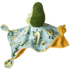 Mary Meyer Sweet Soothie avocado blanket 10x10 highlights soft textures ideal for teething and grabbing.