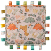Mary Meyer Taggies original blanket with dinosaur print and calming sensory play use