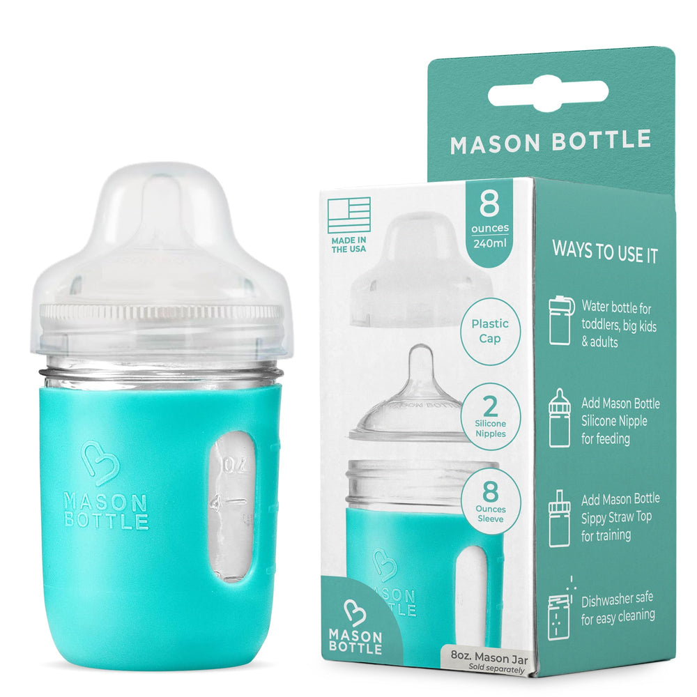 Mason Bottle DIY Kit nipples provide slow-flow feeding for newborns.