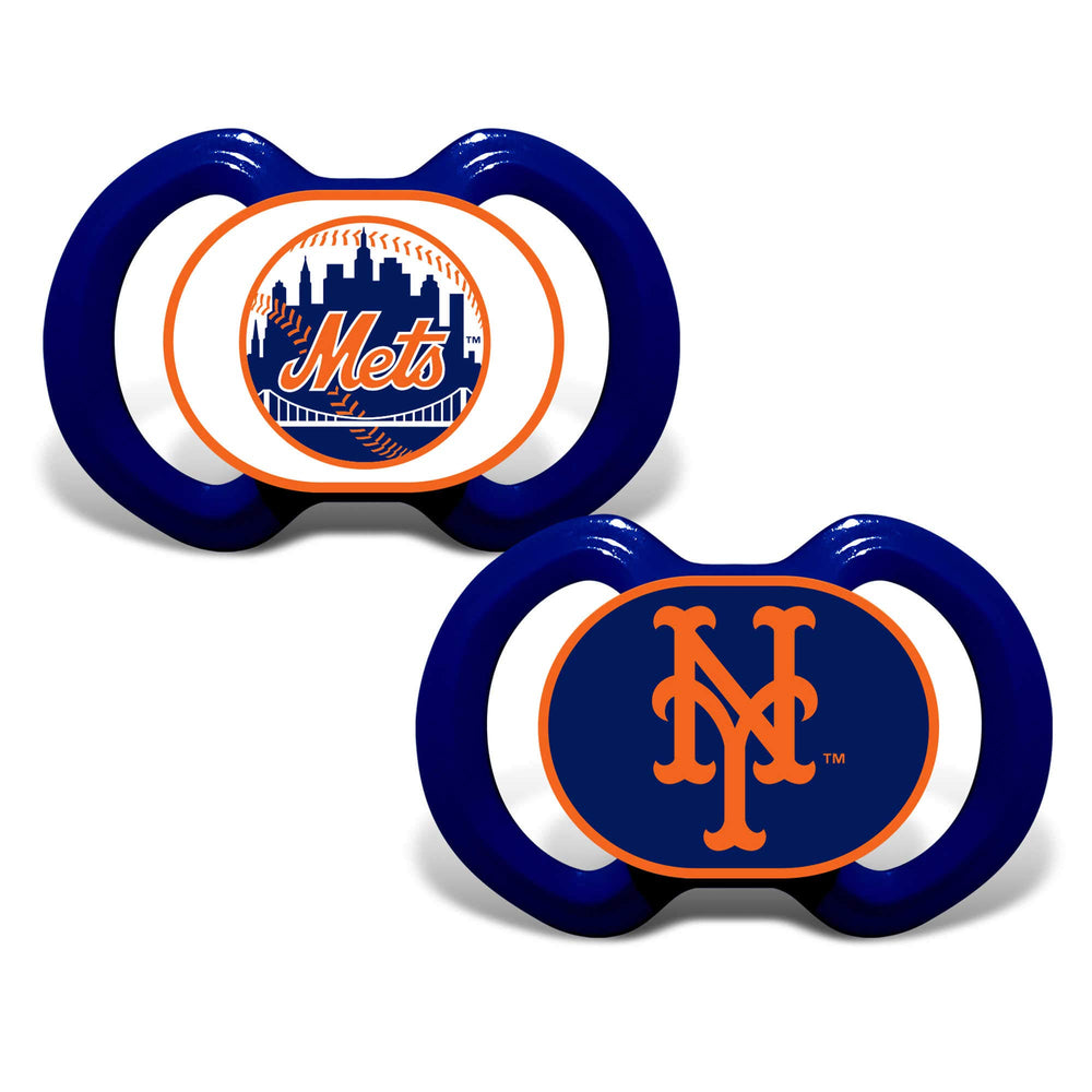 MasterPieces NY Mets pacifier pack logo-button calms baby during game-day