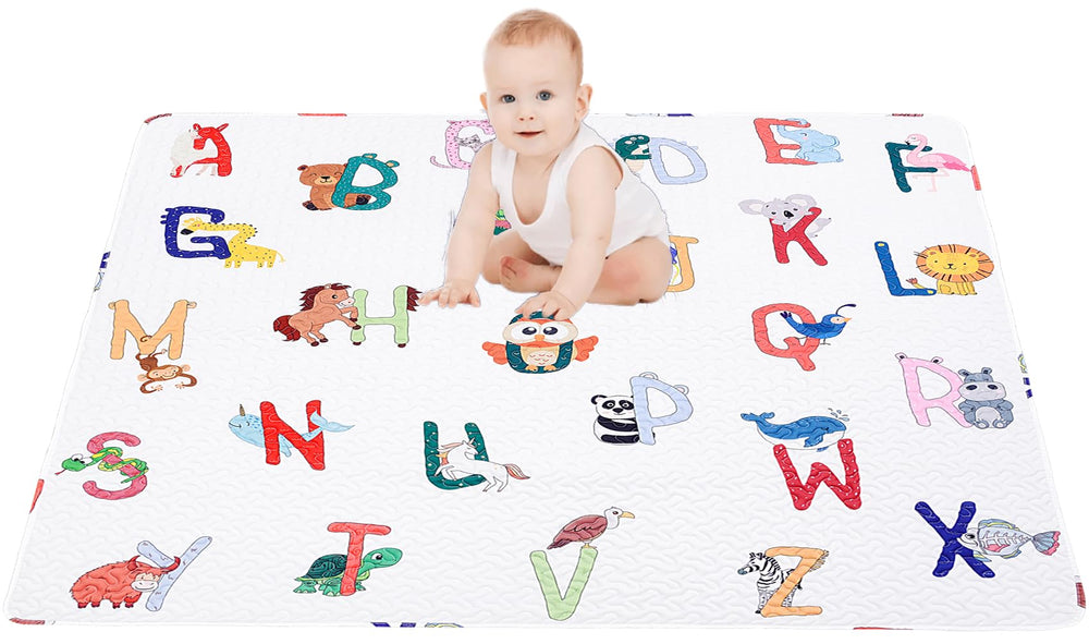 MatLeya 50x50 play mat folded for compact storage and easy portability.