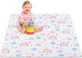 MatLeya machine-washable baby floor play mat laid out for ample tummy time.