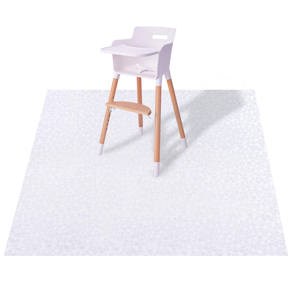 MatLeya plastic splat mat with large 52x52 coverage protects floors during feeding