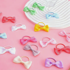 Matwsec baby hair ties bows close-up ribbon detail for durability