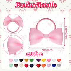 Matwsec baby hair ties bows close-up shows soft grosgrain texture