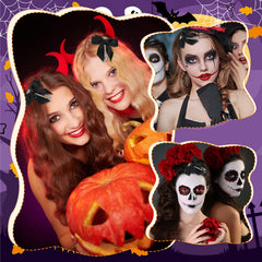 Matwsec halloween hair clip 2pc highlights two versatile styles for outfits.
