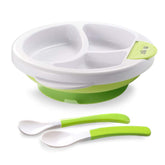 Matyz baby feeding suction-warm plate keeps meals stable during feeding.