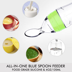 Matyz spillproof squeezable bottle with clear measurement scale for precise portions