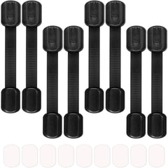 Maveek 8-pack black cabinet locks—child safety for kitchen cabinets
