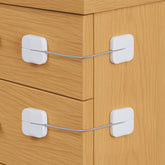 Maveek four-pack cabinet locks white for quick infant-proofing on cabinets and drawers.