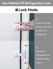 Maveek fridge lock in lock mode keeps curious toddlers from opening doors