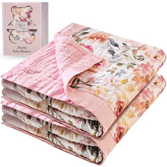 Max&So muslin blanket close-up shows soft cotton texture for sensitive babies.