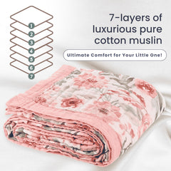 Max&So reversible floral pattern shown for versatile nursery decor.