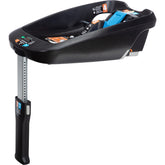 Maxi-Cosi baby car seat base shows secure installation indicators for quick verification.