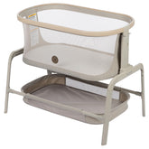Maxi-Cosi Iora bedside bassinet assembly demonstrates quick near-bed setup