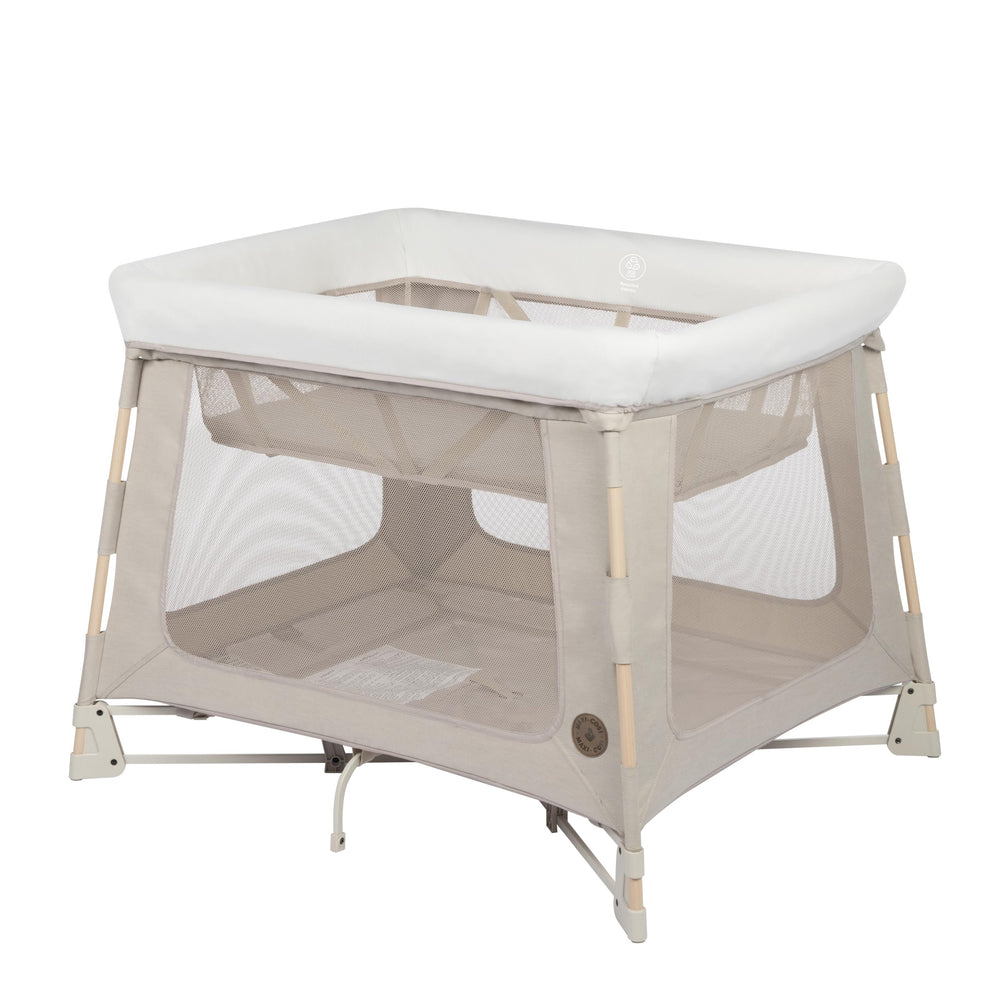 Maxi-Cosi Swift Playard bassinet mode for newborn naps in a cozy setup.