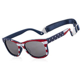 MAXJULI baby sunglasses front view with adjustable strap provides secure fit on little faces.