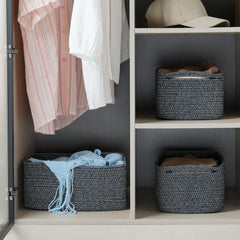 Maxuni reinforced-handle basket showcases sturdy hidden handles for versatile gift storage.