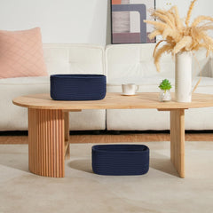 Maxuni rope basket soft and durable navy for nursery storage.
