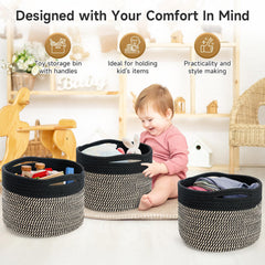 Maxuni small rope basket demonstrates multi-use storage for shelves and desks.