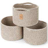 Maxuni small rope baskets packaged for quick setup and organization