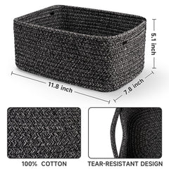 Maxuni soft cotton rope basket offers durable, child-safe storage.