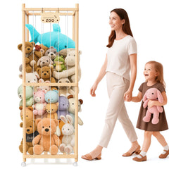 May Eileen stuffed animal storage front view shows easy access for plush toys