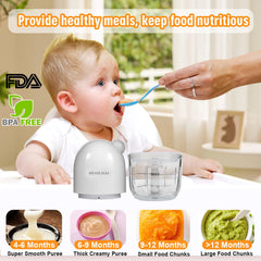 MYAYLYGO Baby Food Blender dispensing lid for easy serving and mess-free prep