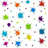Maydahui paint splatter wall decal pack 4 sheets for vibrant kids rooms.