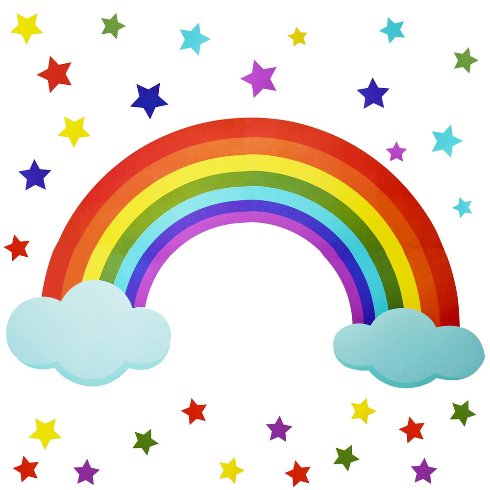 Maydahui rainbow cloud wall decal for nursery and kids room