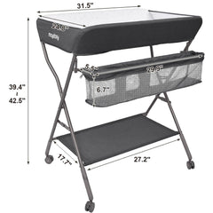Maydolly nursery organizer with three baskets keeps diapers and towels handy