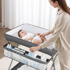 Maydolly portable folding diaper station with sturdy steel frame and wheels