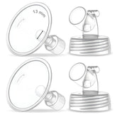 Maymom 13mm shield close-up showing comfortable fit for narrow nipples