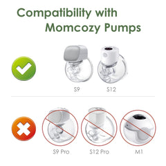Maymom 17mm insert for Medela Swing Maxi closeup demonstrates compatibility with 24mm shield