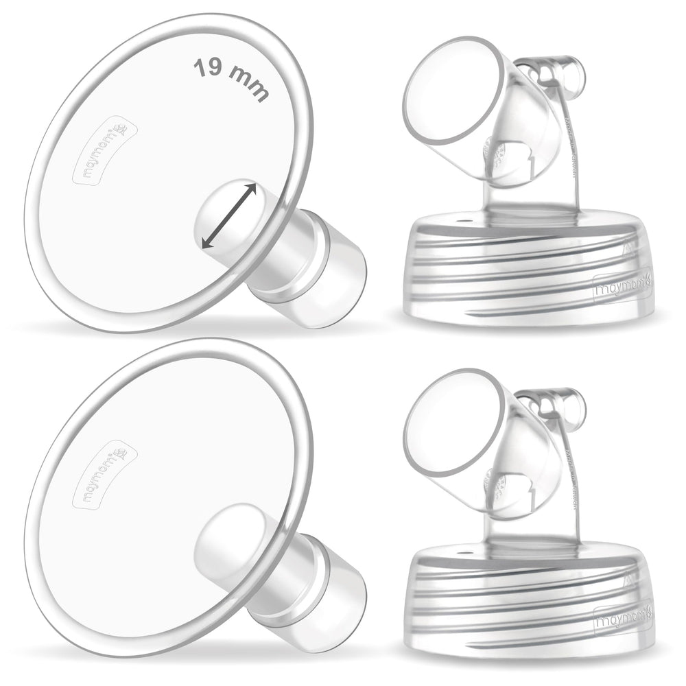 Maymom 19mm shield with wide-neck connector for Spectra S1/S2, easy assembly.