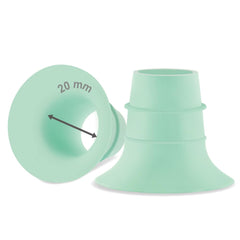 Maymom 20mm flange insert in green fits Elvie shield for a snug, adjustable fit.