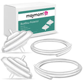 Maymom backflow protector with large cap showing secure tubing connection.