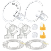 Maymom breast pump kit overview showing complete Medela-compatible replacement parts.