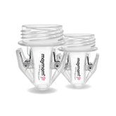 Maymom Avent wide-neck adapter in use for direct bag pumping with reduced transfers.