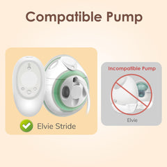 Maymom duckbill valve assembly demonstrates quick swap for Elvie Stride users