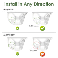 Maymom duckbill valve green fit demonstrates a secure fit with Momcozy S9 S12 wearables