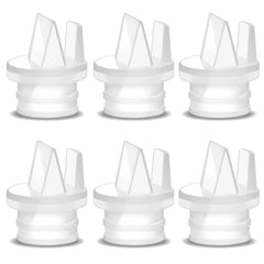 Maymom duckbill valve with pull tab enables quick, tool-free attachment.