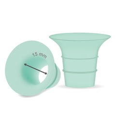Maymom 15mm insert on Medela/Spectra shield compatibility improves small-nipple fit.