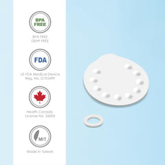 Maymom Harmony replacement membranes shown in silicone for smooth pumping
