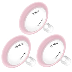 Maymom MyFit Flanges Pano Goldie Pack 9-11mm closeup with soft edge for comfort