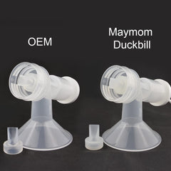 Maymom clear-material valve lets you inspect interior easily.