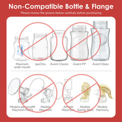 Maymom thread changer with Medela compatibility enables using familiar bottles.