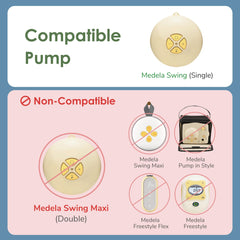 Maymom tubing for Medela Swing compatibility label confirms proper fit